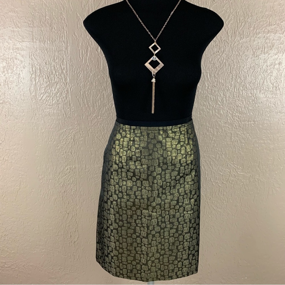 NEW LOFT Metallic Pocketed Mini Skirt